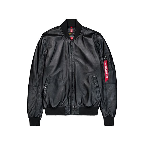 Alpha Industries Kožená bunda MA-1 černá, XXL
