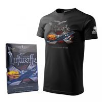 ANTONIO T-shirt with aircraft MESSERSCHMITT BF 109 De, black, L