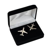 Boeing 737 Cufflinks, silver