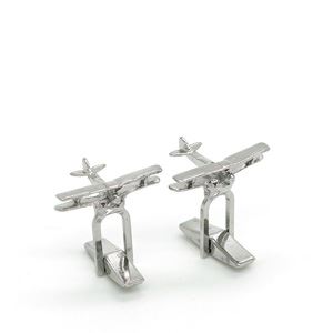 Tiger Moth Cufflinks, silver
