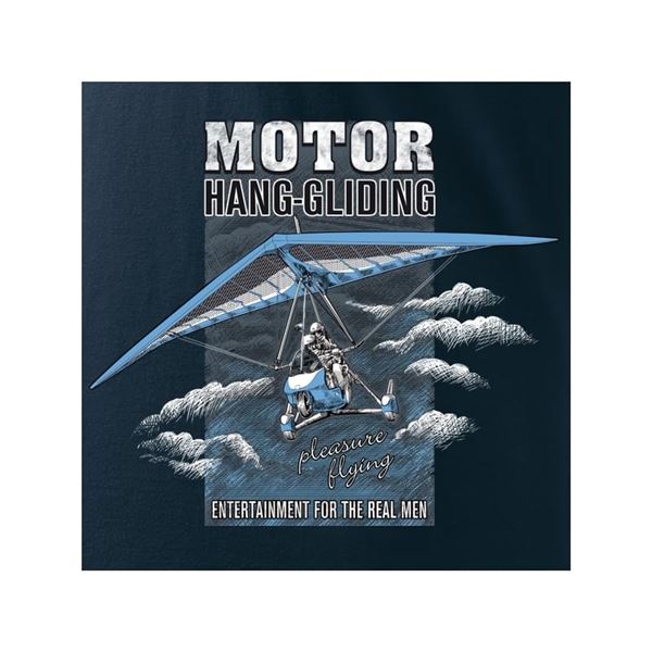 ANTONIO T-Shirt with motorized hang glider MOTOR HANG-GLIDING, blue, L