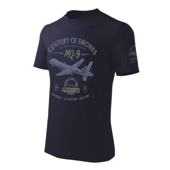 ANTONIO T-Shirt with drone MQ-9 REAPER, blue, XXL