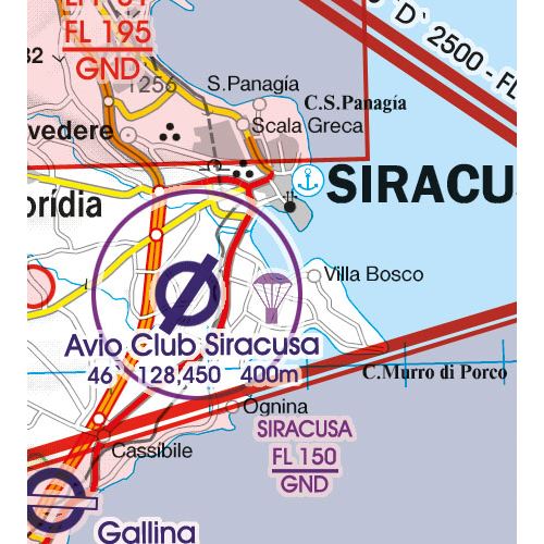 Malta and Sicilia VFR ICAO Chart 2025