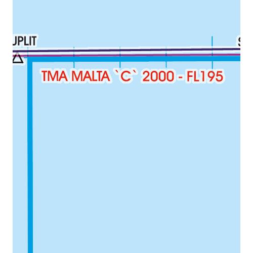 Malta a Sicílie VFR mapa 2024