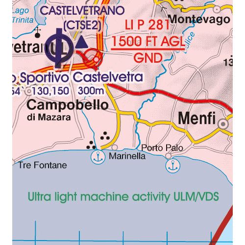 Malta a Sicílie VFR mapa 2024