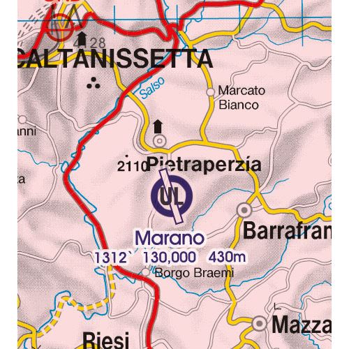 Malta a Sicílie VFR mapa 2024