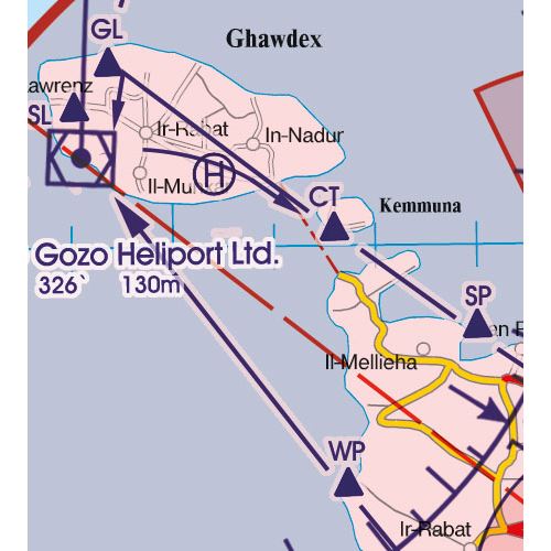 Malta and Sicilia VFR ICAO Chart 2025