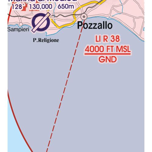 Malta a Sicílie VFR mapa 2024