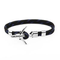 Airplane Bracelet black-blue/silver, 21 cm
