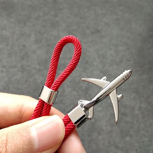 Airplane Bracelet red/silver, 21 cm