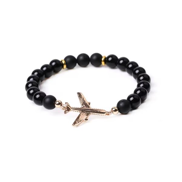 Mineral Bracelet Airplane, black