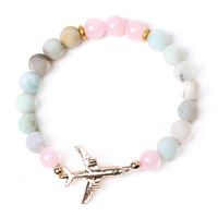 Mineral Stones Bracelet - Airplane, colored