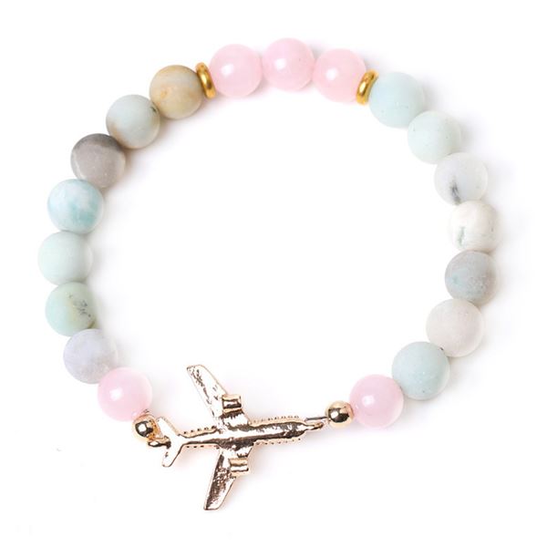 Mineral Bracelet Airplane, pastel