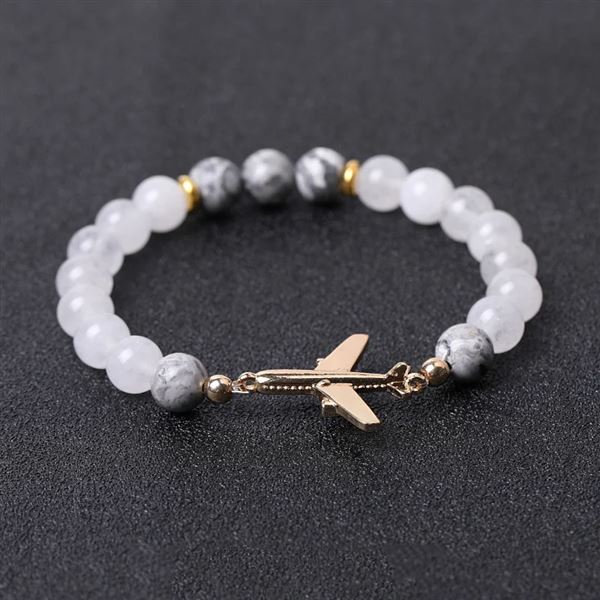 Mineral Bracelet Airplane, white