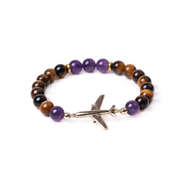 Mineral Bracelet Airplane, brown