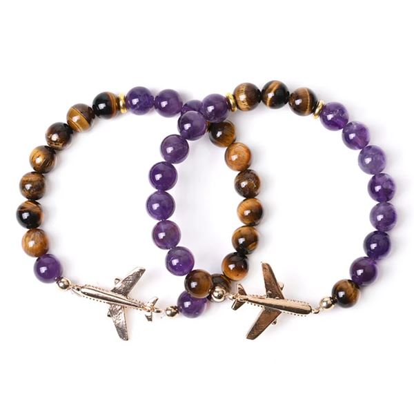 Mineral Bracelet Airplane, brown