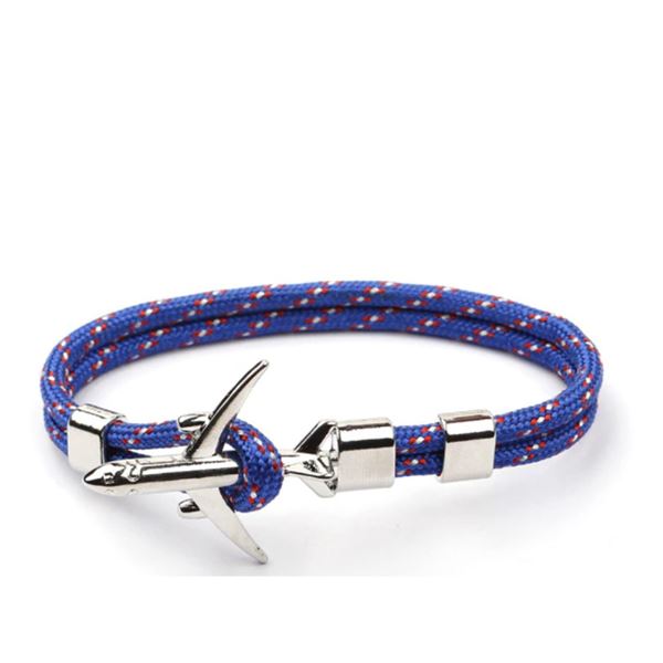 Airplane Bracelet - blue-red, 21 cm