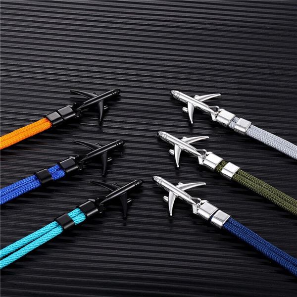 Airplane Bracelet greyblack/black, 21 cm