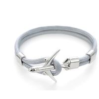 Airplane Bracelet - light grey, plane silver, 19 cm
