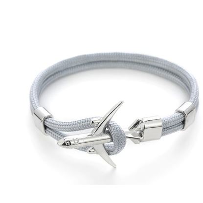 Airplane Bracelet - light grey, 19 cm