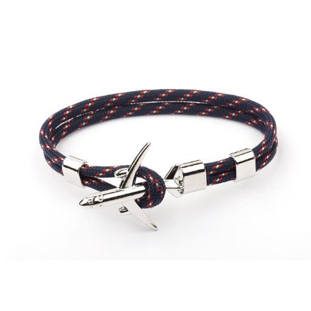 Airplane Bracelet - dark blue-red, 21 cm