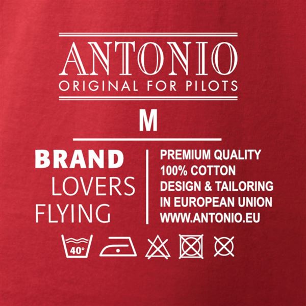 ANTONIO Tričko logo NASA červené, XXL