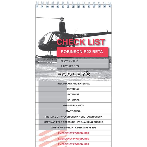 Robinson R22 Beta Checklist