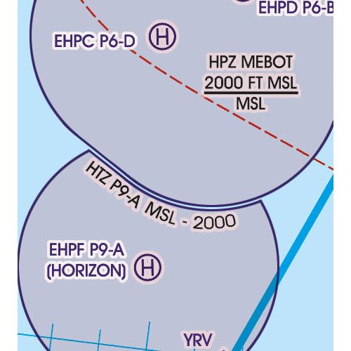 Nizozemsko VFR ICAO mapa 2024