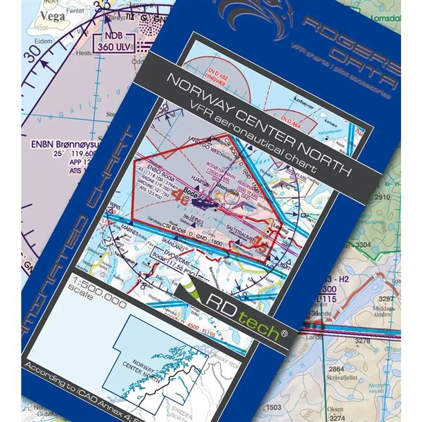 Norsko Střed - sever VFR ICAO mapa 2025