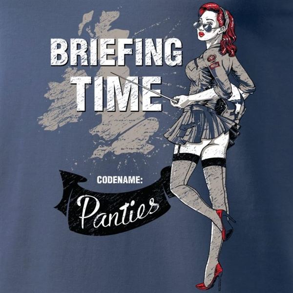 ANTONIO T-Shirt with nose art BRIEFING TIME, M