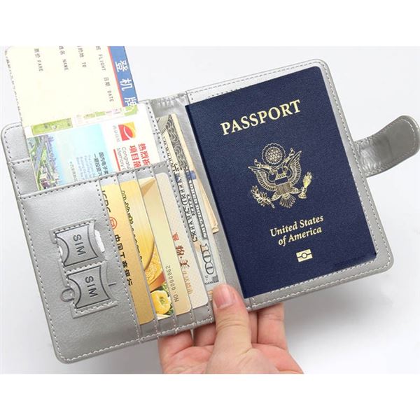 Passport Cover - Plane, brown