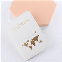 Obal na pas / doklady - Svět, bílý