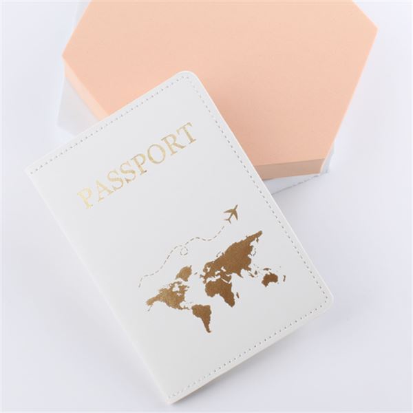 Obal na pas / doklady - Svět, bílý