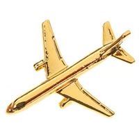 Boeing 757 Pin Badge, gold