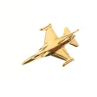 F16 Falcon Pin Badge, gold