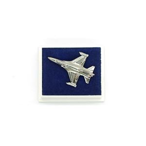 F16 Falcon Pin Badge, silver