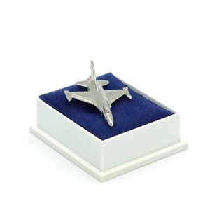 F16 Falcon Pin Badge, silver