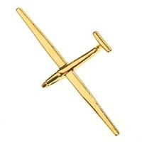 Glider Pin Badge, gold