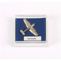 Hurricane Hawker Pin Badge, silver