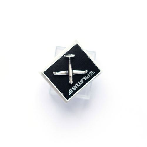 Pilatus PC-12 Pin Badge, silver