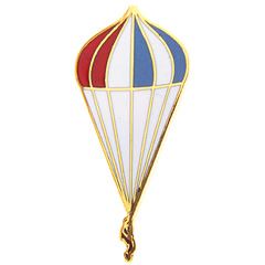 Round Parachute Pin Badge, gold