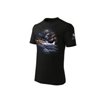 ANTONIO T-Shirt with aircraft P-51 MUSTANG, black, M