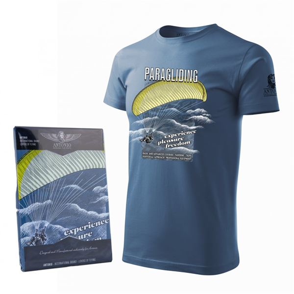 ANTONIO T-Shirt PARAGLIDING, blue, 3XL