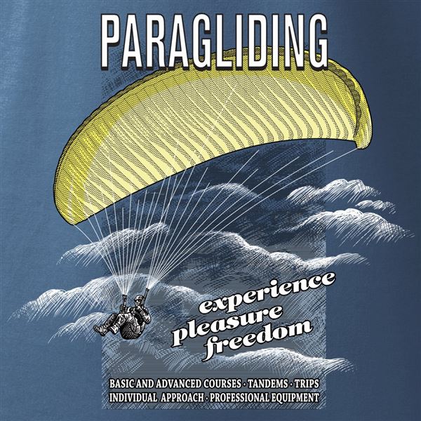 ANTONIO T-Shirt PARAGLIDING, blue, XL