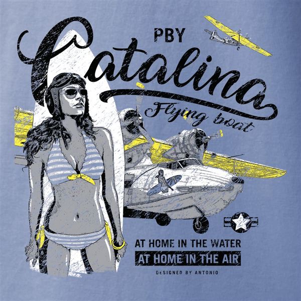 ANTONIO Tričko s létající lodí PBY Catalina, XXL