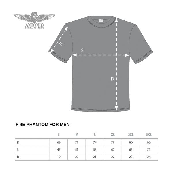 ANTONIO T-shirt with fighter F-4E PHANTOM II, M