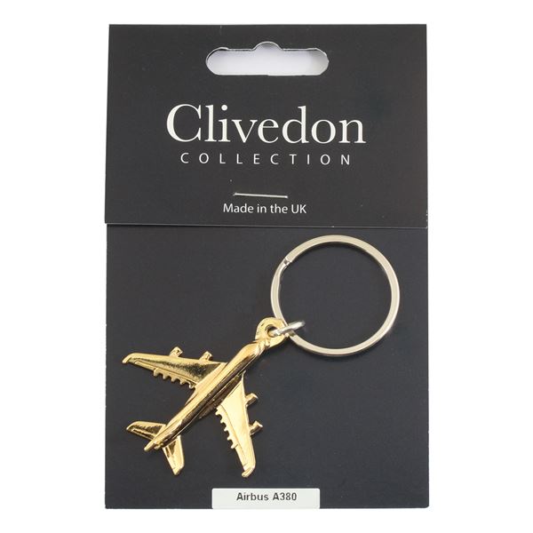 Keyring Airbus A380, gold