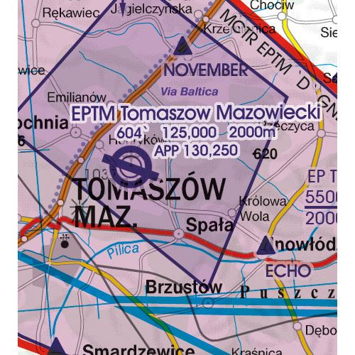 Polsko - sever VFR mapa 202 1:500 000