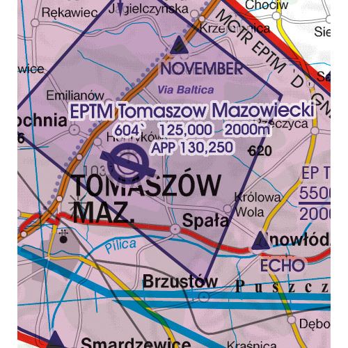 Polsko Sever VFR mapa 2024