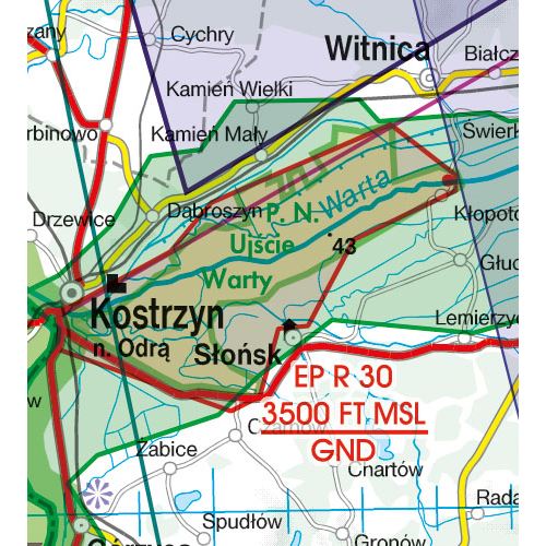 Polsko Sever VFR mapa 2024